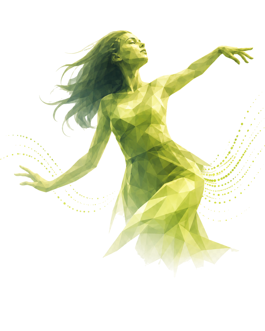 Dancing figure trailing light